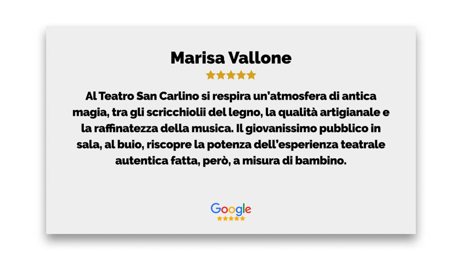 Recensione verificata per il Teatro San Carlino a Villa Borghese.