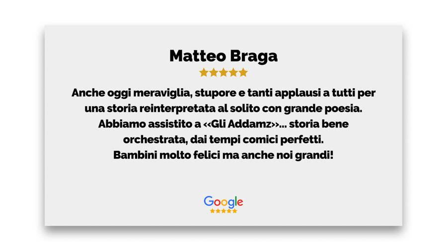 L'opinione di una famiglia sugli spettacoli del Teatro San Carlino.