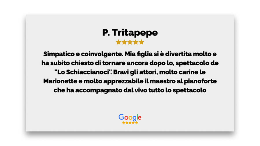 L'opinione di una famiglia sugli spettacoli del Teatro San Carlino.