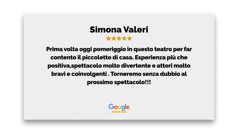 Recensione di un genitore per il Teatro San Carlino a Roma.