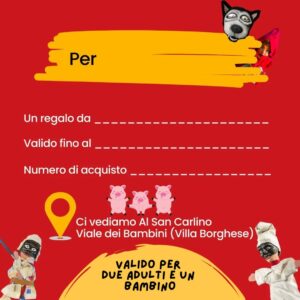 Gift Card - Famiglia x3 (2 adulti e 1 bambino)