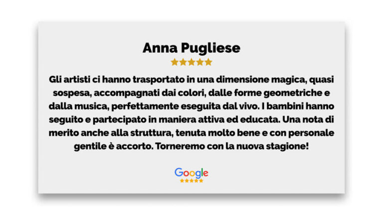 Recensione ANNA PUGLIESE Google San Carlino