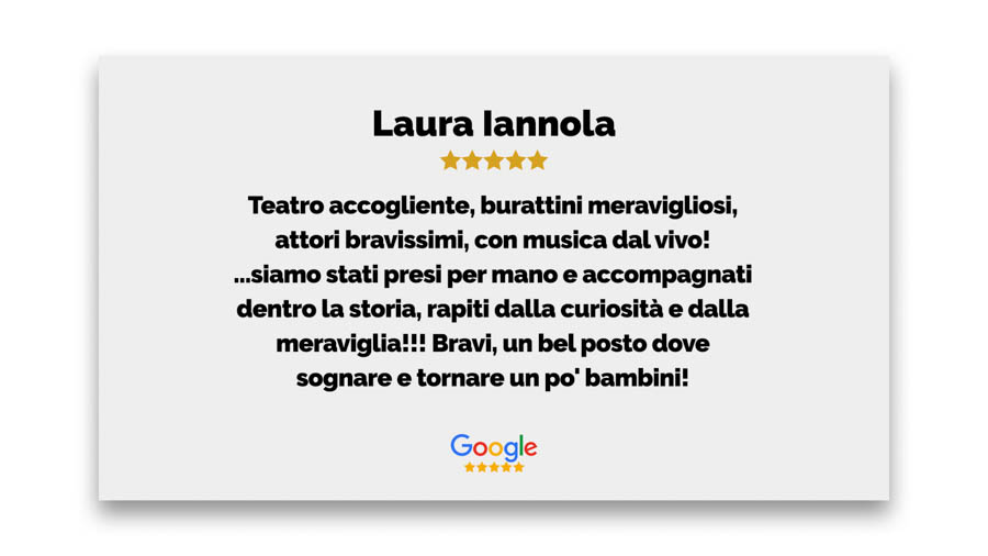 Recensione Laura Iannola Google San Carlino