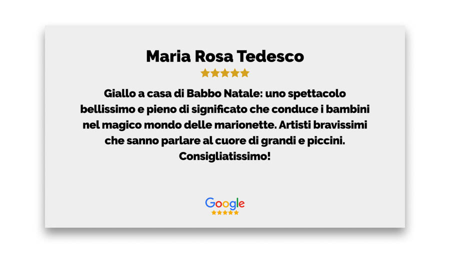 Recensione Maria Rosa Tedesco Google San Carlino