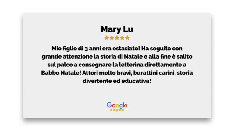 Testimonianza sull'esperienza al Teatro San Carlino per bambini.