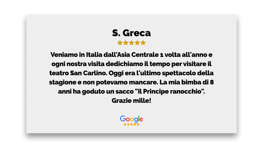 Recensione verificata per il Teatro San Carlino a Villa Borghese.