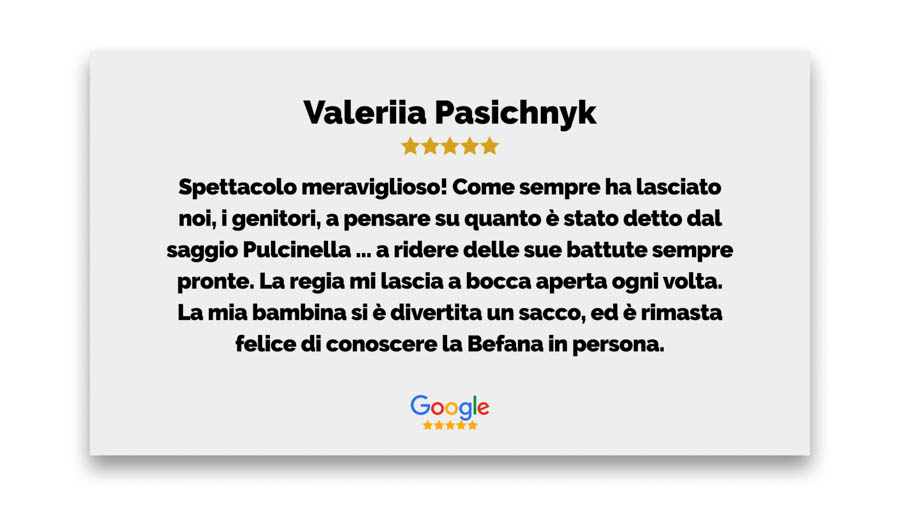 L'opinione di una famiglia sugli spettacoli del Teatro San Carlino.
